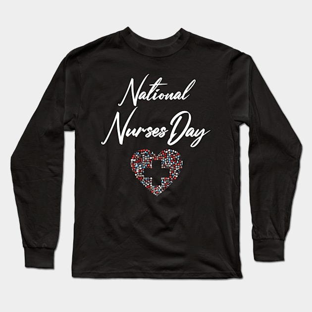 Happy National Nurses Day - 12 May 2021 Long Sleeve T-Shirt by topsnthings